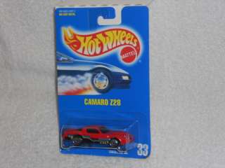 Hot Wheels Early 90s Blue Card 9532 Camaro Z28 #33  