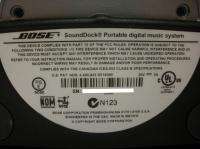 Bose SoundDock Portable Digital Music System iPod/iPhone Docking 