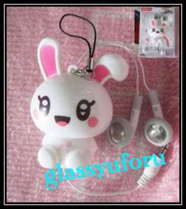 Cute Rabbit Earphone Retractable Headset 4 /4 white  