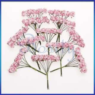   Paper Rose Flower Bouquet Artificial Craft Wedding Decor Pink  
