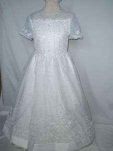   1st Communion Christening Wedding Formal Party Dress white 5 6 7 8 10