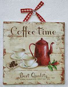 Vintage Shabby Chic Coffee Time   Best Quality Home Decor Picture 