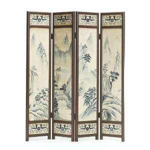  Chinoiserie 72h Four panel Room Divider