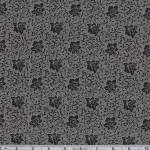  45 Wide Chinoiserie Flowers Grey Fabric By The Yard 