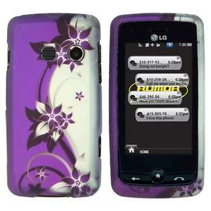Purple Sil Vines Case Phone Cover LG Rumor Touch LN510  