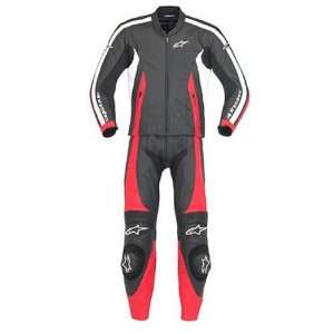  Alpinestars Monza Two Piece Leather Suit   56/Black/Red 
