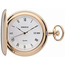 Kienzle Germany Savonette Goldplated Quartz Date Pocket Watch 