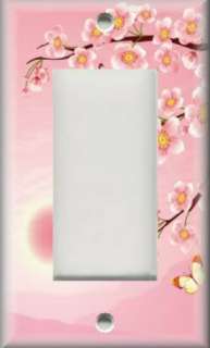   Plate Cover   Wall Decor   Asian Pink Cherry Blossom Flowers  