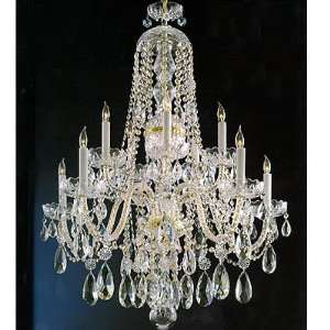 Crystorama 1110 PB CL S Traditional Crystal 10 Light Chandelier in Pol