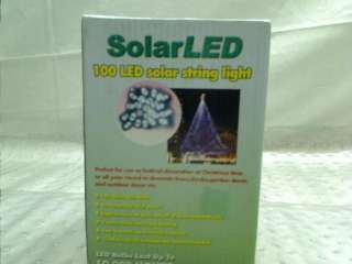   Solar Powered 35 Foot Holiday String Lights, 100 LED White  