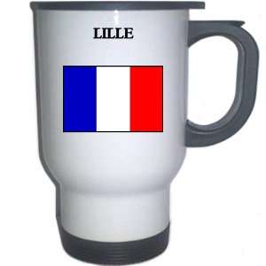 France   LILLE White Stainless Steel Mug