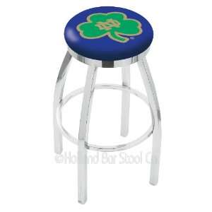   ) 30 inch Chrome Swivel Bar Stool with Accent Ring