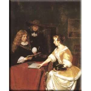  A Concert 24x30 Streched Canvas Art by Borch, Gerard ter 