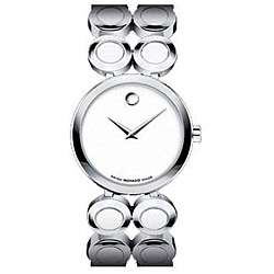   Ono Moda Womens Stainless Steel White Face Watch  