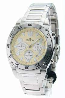 Croton Mens ChronoGraph Stainless Steel Date Watch  