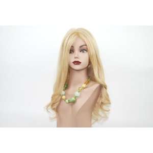   24k 100% Finest Human Hair Wig Blonde  Toys & Games  