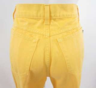 AUTH FENDI Yellow 5 Pocket Style Straight Leg Jeans 31  