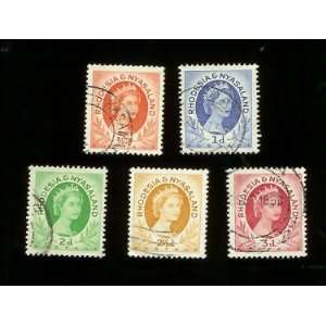  Lot of Rhodesia and Nyasaland (5) Stamps 