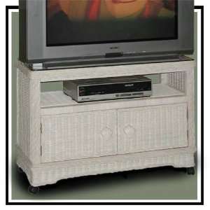 Chasco Designs 5086WW Whitewash St Croix Tv Cabinet with Casters and 