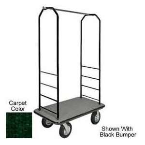  Easy Mover Bellman Cart Black, Green Carpet, Gray Bumper 