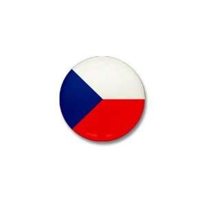  Flag of Czech Republic Vintage Mini Button by  