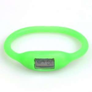  Silicon Rubber Jelly Digital Sports Bracelet Wrist Unisex Watch green