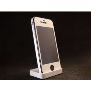 com White Carbon fiber Skin Full Body Sticker for Apple AT&T iPhone 4 