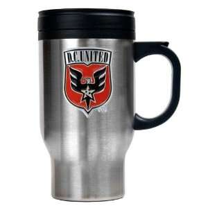 DC United MLS 16oz Stainless Steel Travel Mug   Primary Team Logo 
