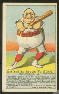 1880s Victorian Trade Card, Baseball   Put it There  