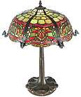 Meyda Duffner Kimberly Viking Serpent 22 Stained Glass Table Lamp 