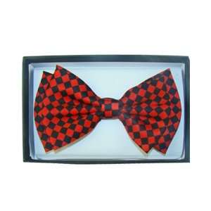  Black and Red Squares Bow Tie