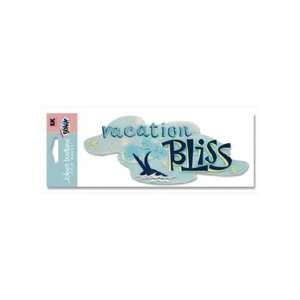 A Day at the Beach Vacation Bliss Title Sticker Office 