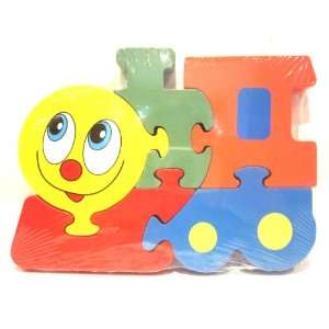  5 Piece Chunky Wooden Train Puzzle Toys & Games