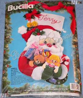 Bucilla ARMFUL OF TOY Santa Felt Christmas Stocking Kit  