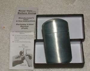 Portable Litter Device for cigarettes. Aluminum. NEW  