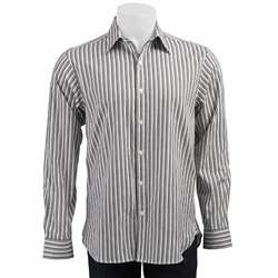 MICHAEL Michael Kors Mens Graphic Satin Stripe Dress Shirt 