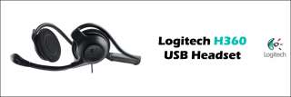Logitech Stereo USB Headset H360 with Microphone PC/Mac 097855065322 