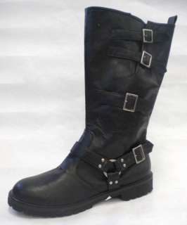 Black Distressed Motorcycle Riding Outlaw Harley Gang Costume Boots 14 