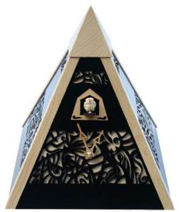 Black Forest Modern Art Cuckoo Clock Pyramid black NEW  