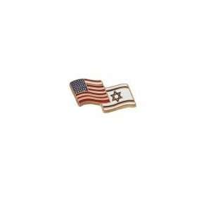  Lapel Pin American/Israeli Flags 