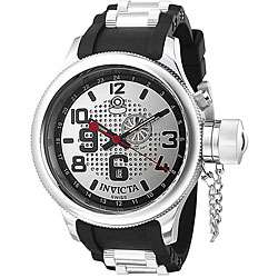 Invicta Mens Russian Diver GMT Rubber and Stainless Steel Watch 