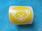 Roll of Grateful Dead Yellow Bear Head stickers (100)