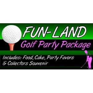  3x6 Vinyl Banner   Fun land golf party package Everything 