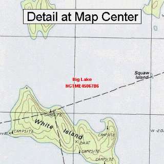  USGS Topographic Quadrangle Map   Big Lake, Maine (Folded 