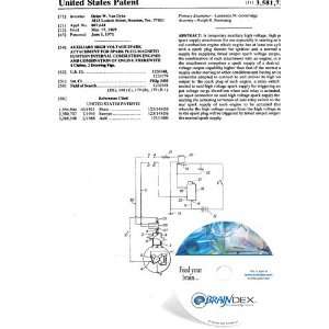  NEW Patent CD for AUXILIARY HIGH VOLTAGE SPARK ATTACHMENT 