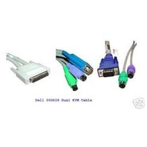  Dell 00G628 0G628 Dual KVM Cable 7ft Electronics