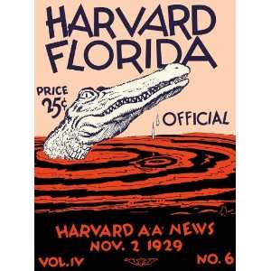  1929 Harvard Crimson vs. Florida Gators 22 x 30 Canvas 
