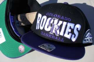 Colorado Rockies MLB 47 SnapBack Cap Hat Black/Purple/White  