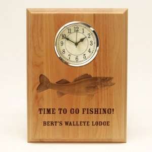  Walleye Clock Plaque