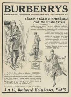 Original 1924 Authentic BURBERRY trench Coats ad, Linen backed, READY 